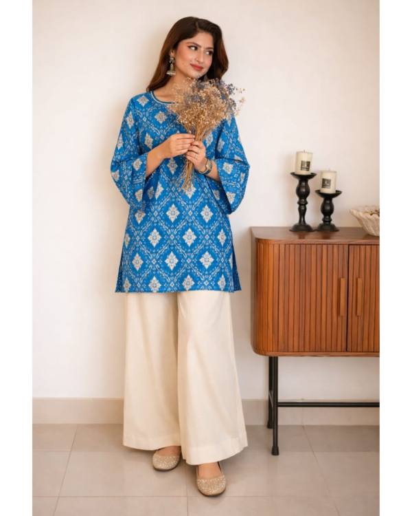 Mahira Royal Blue Cotton Kurta Set | Ethnic Motif Printed | Elegant Daily & Festive Wear